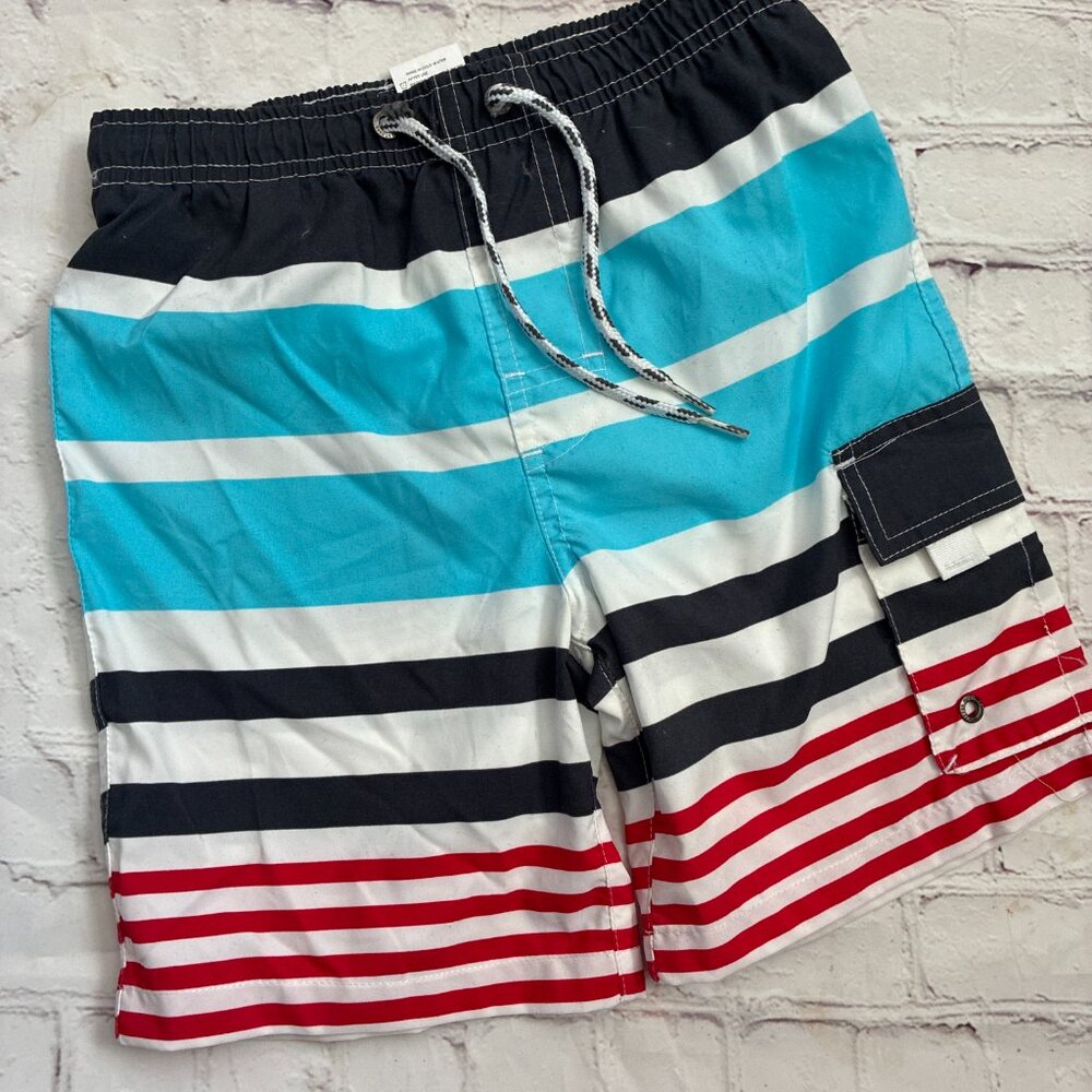 Snapper Rock Swimsuit Stripe Board Shorts Size 8